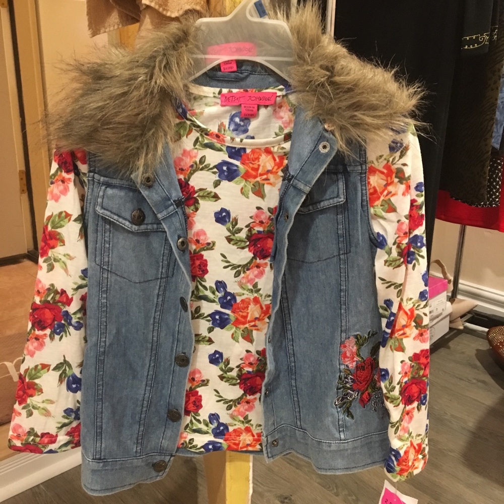 Matching jean top and shirt
